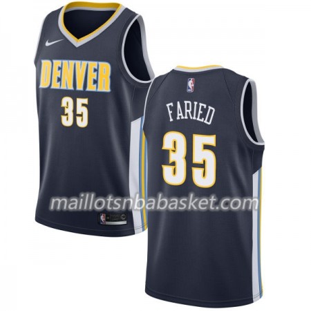 Maillot Homme Denver Nuggets Kenneth Faried 35 Nike 2017-18 Navy Swingman